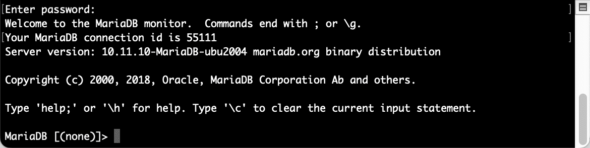 Servidor MariaDB no macOS.