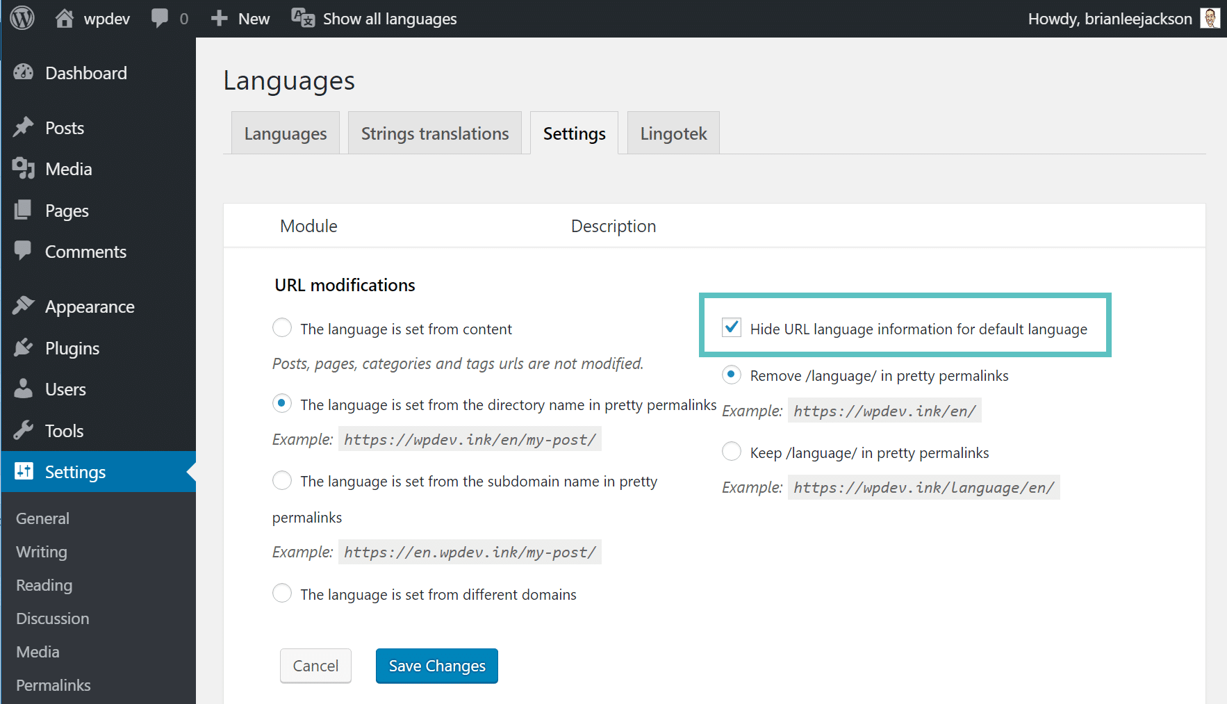Hide language URL for default language hide language url for default language