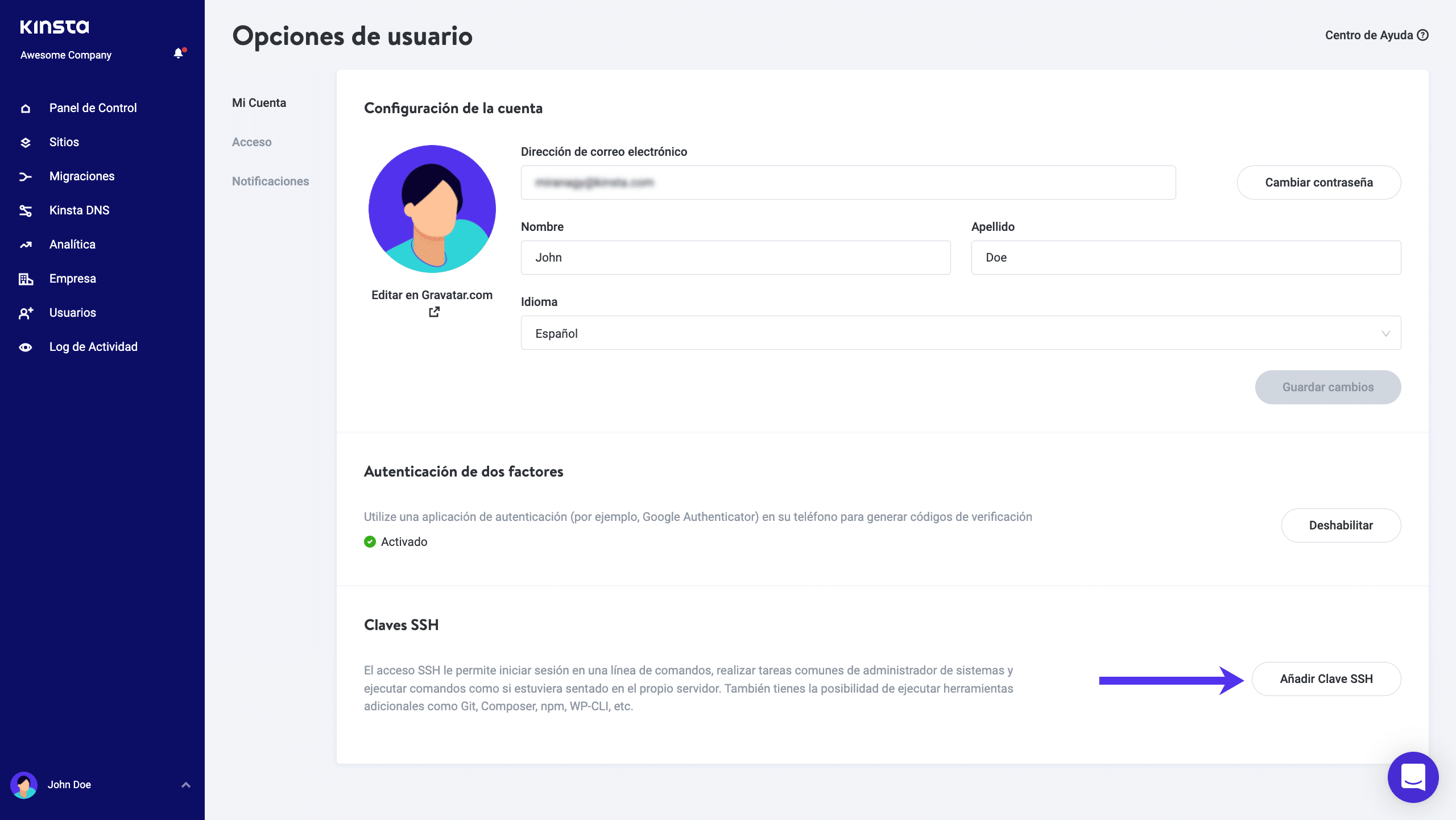 Agregar claves SSH