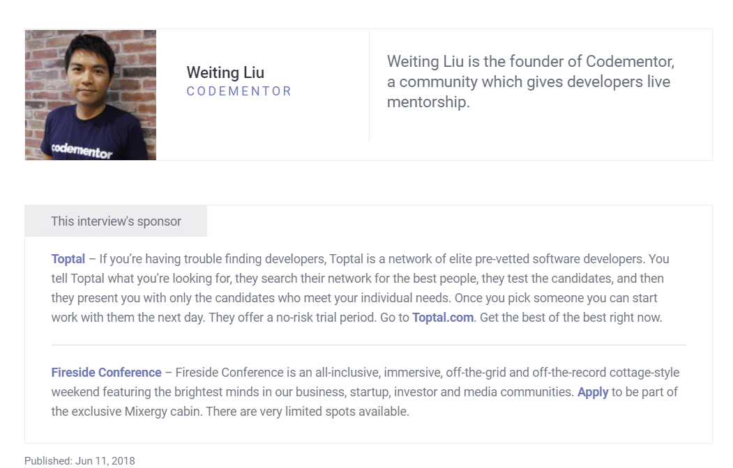 Sponsor podcast
