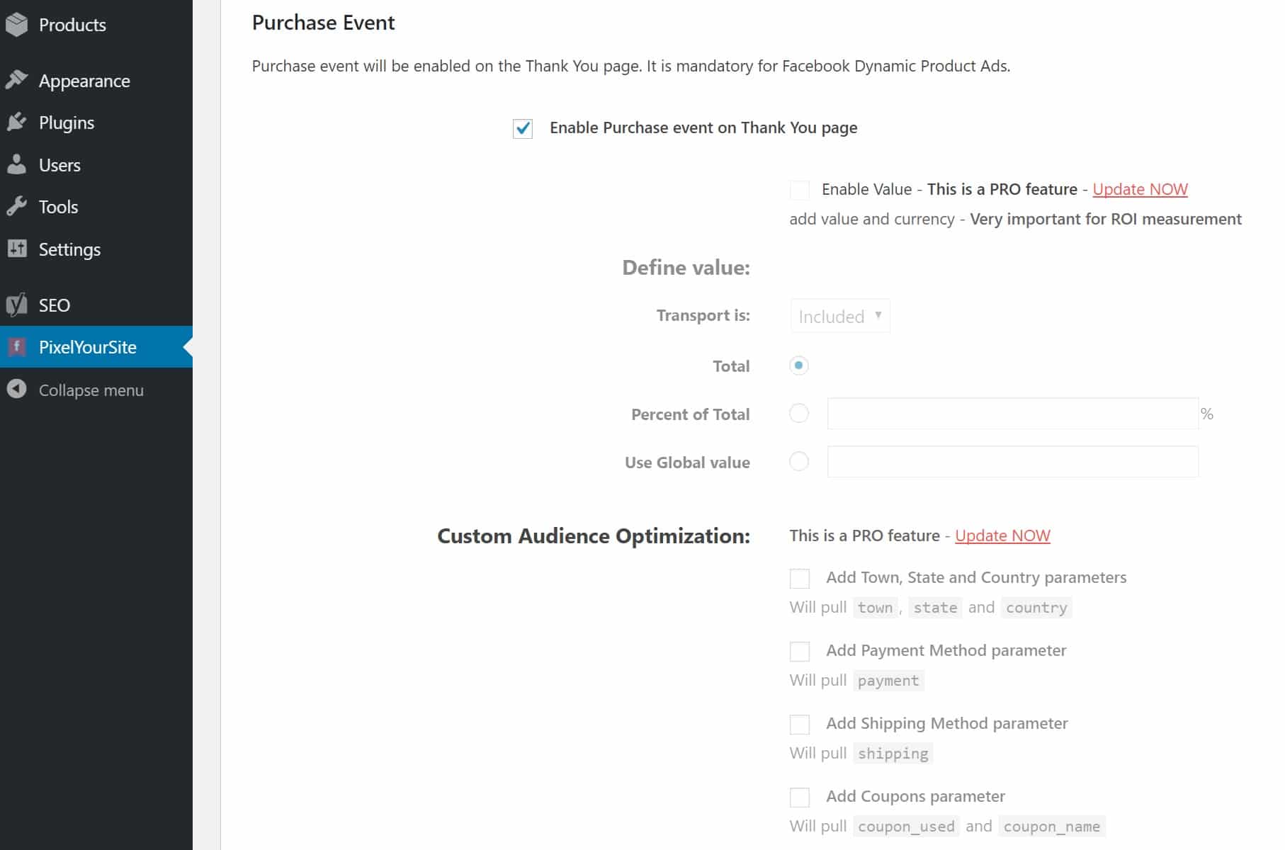 WooCommerce purchase event on thank you page Evento de compra WooCommerce na página de agradecimento