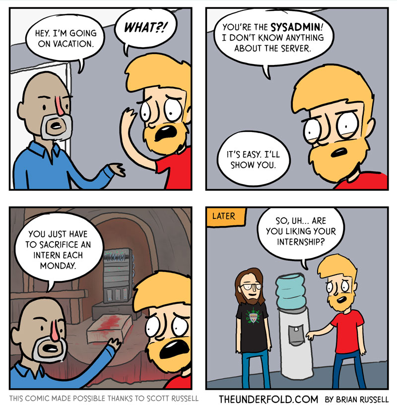 Tirinha sobre Sysadmin