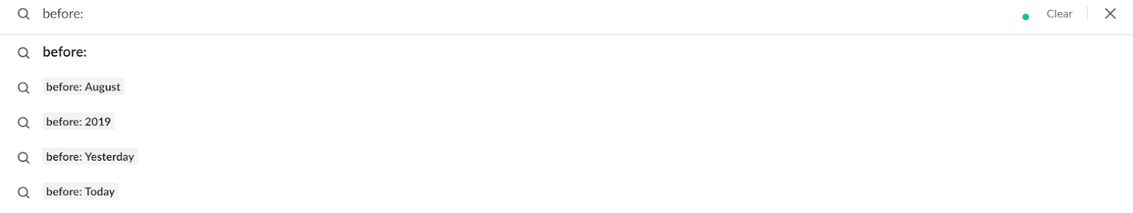 Parâmetro de procura de Slack 