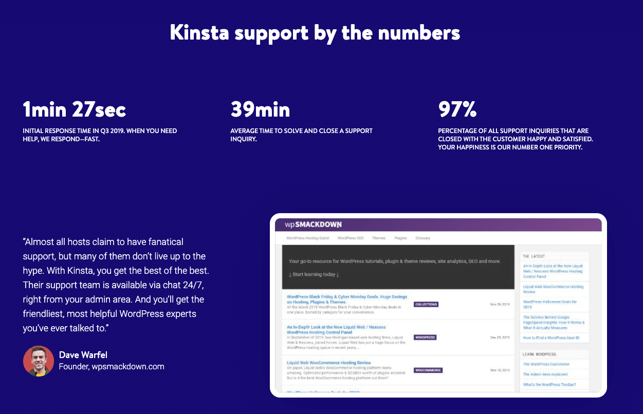 Apoio Kinsta