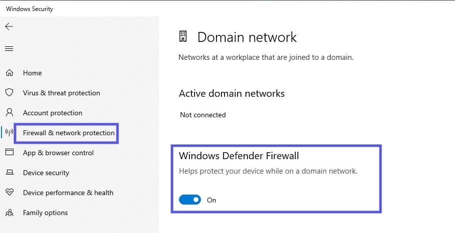 O Firewall Defender do Windows