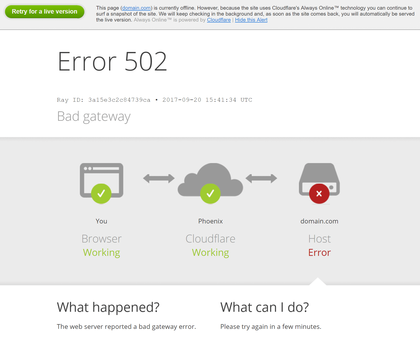 サーバーに原因がある「502 Bad Gateway」エラー