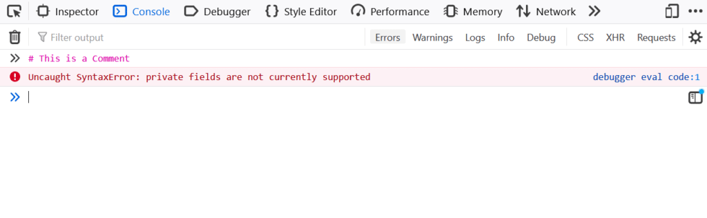 JavaScript Ungefangener SyntaxFehler