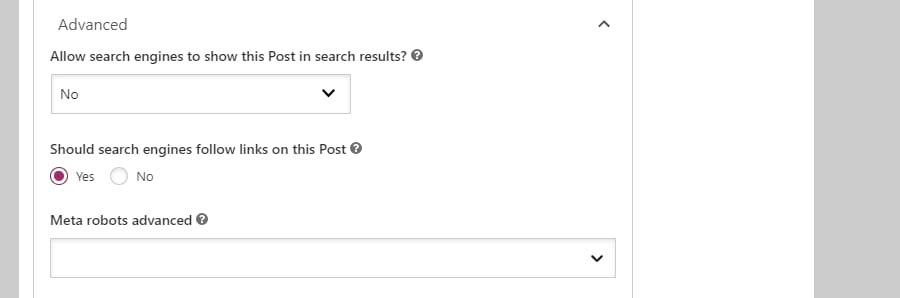 Yoast SEO Einstellungen