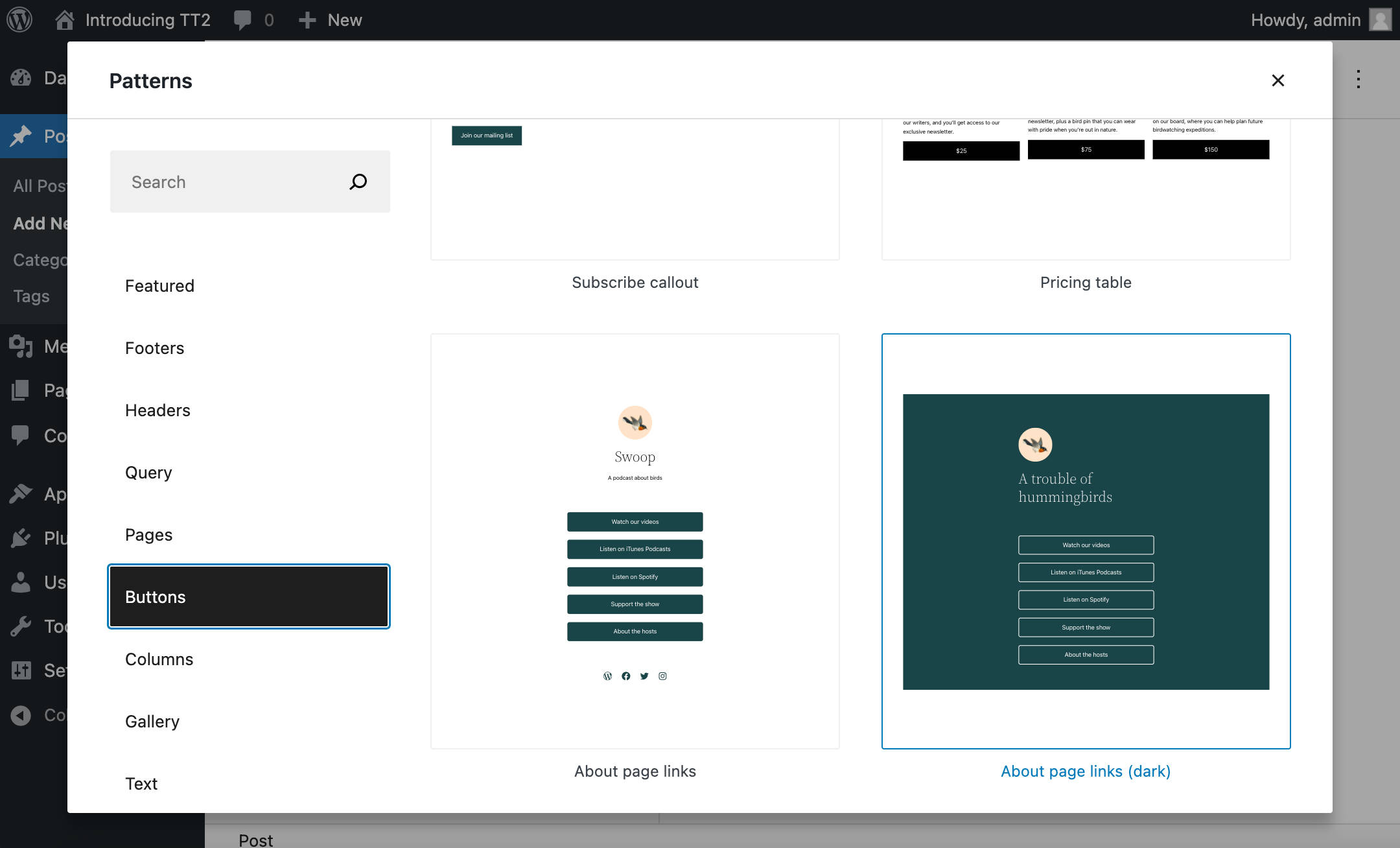  Blockpatronen voor Buttons in WordPress 5.9.