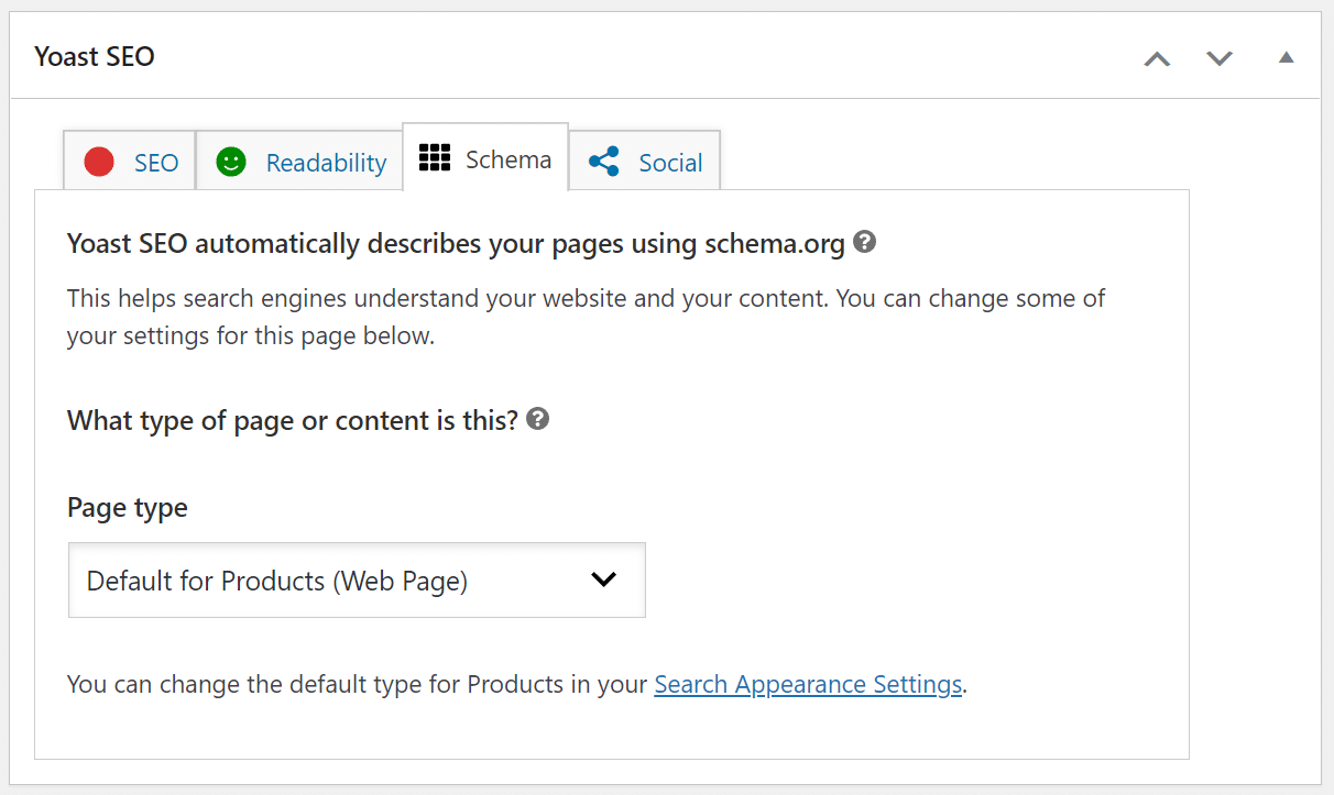 Pannello delle impostazioni di Yoast WooCommerce.