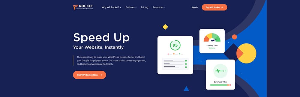 El plugin de optimización de WordPress WP Rocket.