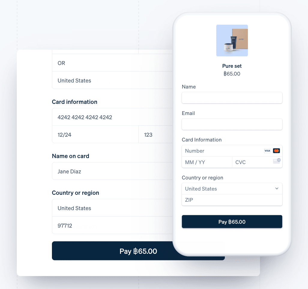 Stripe tiene páginas de pago responsivas