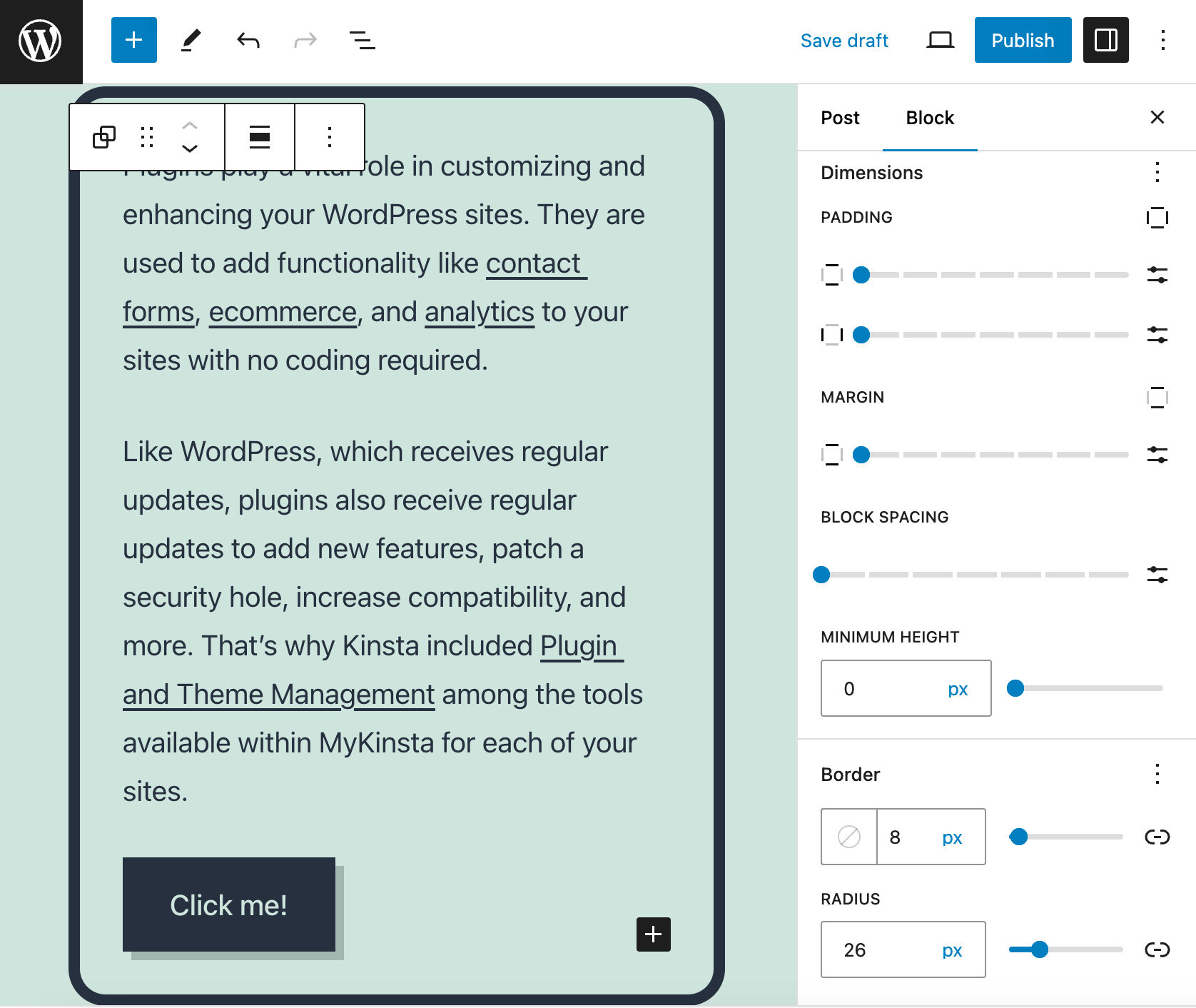 Strumenti di visualizzazione in WordPress 6.5 con il tema Twenty Twenty-One