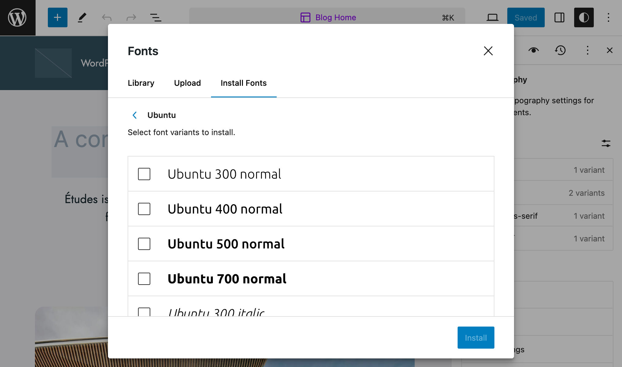 Varianti di font Ubuntu su Google Fonts