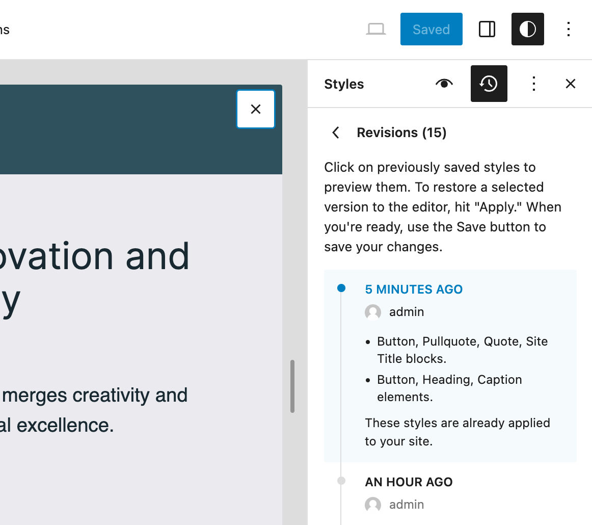 Riassunto della revisione in WordPress 6.5