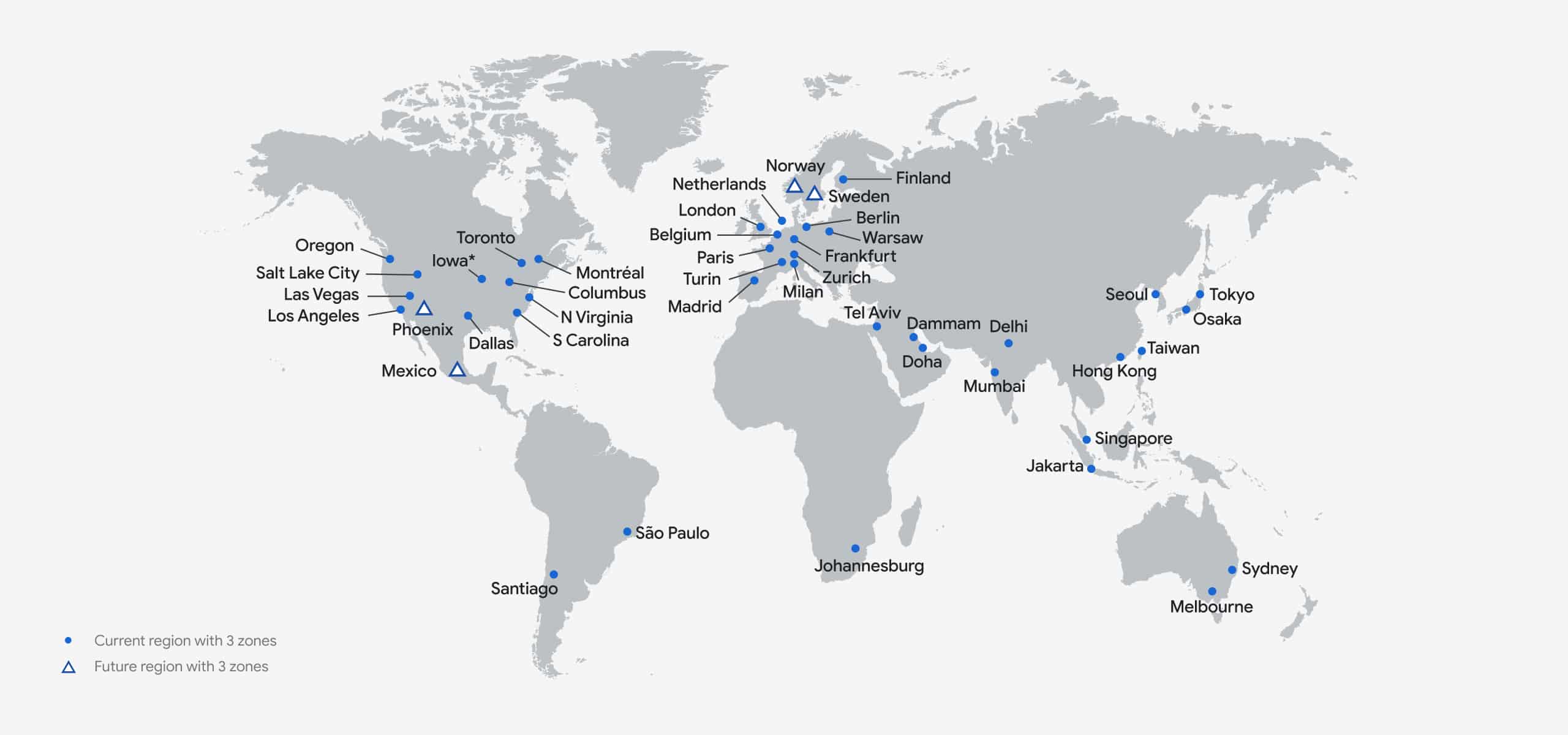 Regiones Google Cloud