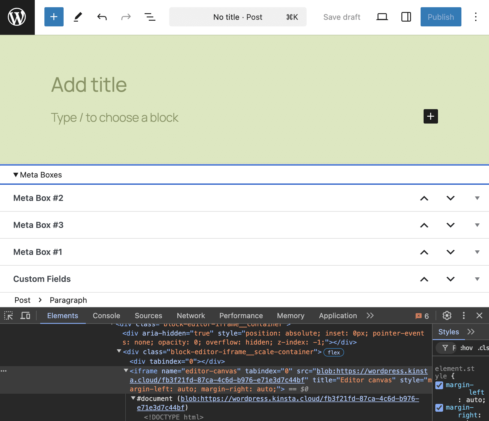 Iframed canvas con meta boxes en WordPress 6.7