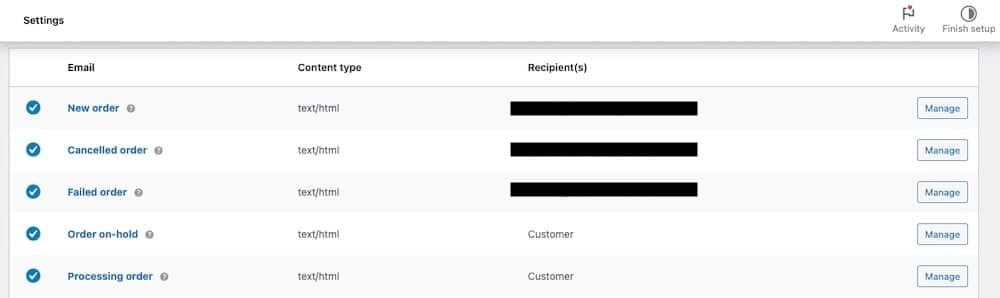 Vous pouvez envoyer de nombreux types d'e-mails liés aux fonctions de votre boutique WooCommerce.