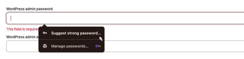 Gerenciador de senhas do Google.